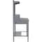 Global Industrial Slope Top Shop Desk w/ Pigeonhole Storage, Pegboard w/Shelf, 34-1/2W x 30D x 38 to 42-1/2H, Gray 249458GY - alternate 3